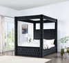 67.5"W X 88"D X 87.5"H Queen Bed, Black / CM7482BK-Q-BED
