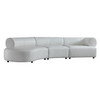 Stuart - Contemporary White Leather Left Facing Chaise Sectional Sofa / VGEV-25159-WHT
