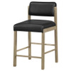 Kehoe Upholstered Counter Height Chair Black and Natural Oak (Set of 2) / CS-193929NAT
