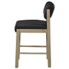 Kehoe Upholstered Counter Height Chair Black and Natural Oak (Set of 2) / CS-193929NAT