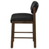 Kehoe Upholstered Counter Height Chair Black and Walnut (Set of 2) / CS-193929WAL