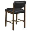 Kehoe Upholstered Counter Height Chair Black and Walnut (Set of 2) / CS-193929WAL