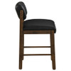 Kehoe Upholstered Counter Height Chair Black and Walnut (Set of 2) / CS-193929WAL