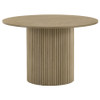 Hamlyn 5-piece Round Wood Dining Set Cream and Natural Oak / CS-193930NAT-S5B