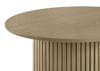 Hamlyn 5-piece Round Wood Dining Set Cream and Natural Oak / CS-193930NAT-S5B