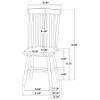 Hamlyn 5-piece Round Wood Dining Set Black / CS-193930BLK-S5G