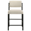 Kehoe Upholstered Counter Height Chair Cream and Black (Set of 2) / CS-193939BLK