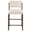Kehoe Upholstered Counter Height Chair Cream and Walnut (Set of 2) / CS-193939WAL
