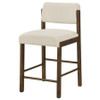 Kehoe Upholstered Counter Height Chair Cream and Walnut (Set of 2) / CS-193939WAL