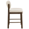 Kehoe Upholstered Counter Height Chair Cream and Walnut (Set of 2) / CS-193939WAL
