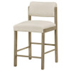 Kehoe Upholstered Counter Height Chair Cream and Natural Oak (Set of 2) / CS-193939NAT