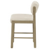 Kehoe Upholstered Counter Height Chair Cream and Natural Oak (Set of 2) / CS-193939NAT