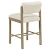 Kehoe Upholstered Counter Height Chair Cream and Natural Oak (Set of 2) / CS-193939NAT
