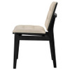 Redbridge Velvet Upholstered Side Chair Cream and Black (Set of 2) / CS-193952BLK