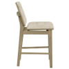 Redbridge Velvet Upholstered Counter Chair Cream and Natural Oak (Set of 2) / CS-193959NAT