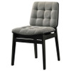 Redbridge Velvet Upholstered Side Chair Grey and Black (Set of 2) / CS-193962BLK