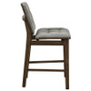 Redbridge Velvet Upholstered Counter Chair Grey and Walnut (Set of 2) / CS-193969WAL