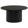 Hamlyn Round Fluted Occasional Cocktail Coffee Table Black / CS-706508