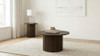 Hamlyn Round Fluted Occasional Cocktail Coffee Table Walnut / CS-706518