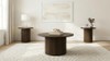 Hamlyn 3-piece Round Fluted Coffee and End Table Set Walnut / CS-706518-S3
