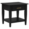 Lindenton 1-drawer Wood Occasional Side End Table Black / CS-722727