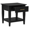Lindenton 1-drawer Wood Occasional Side End Table Black / CS-722727