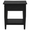 Lindenton 1-drawer Wood Occasional Side End Table Black / CS-722727