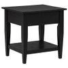 Lindenton 1-drawer Wood Occasional Side End Table Black / CS-722727