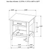 Lindenton 1-drawer Wood Occasional Side End Table Black / CS-722727