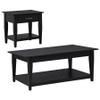 Lindenton 2-piece Wood Lift-Top Coffee and End Table Set Black / CS-722728-S2