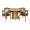 Sintra - Outdoor Grey + Eucalyptus Round Dining Table Set / VGEF-STAVANGER-SANJO-SET