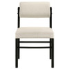 Kehoe Upholstered Dining Side Chair Cream and Black (Set of 2) / CS-193932BLK