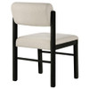 Kehoe Upholstered Dining Side Chair Cream and Black (Set of 2) / CS-193932BLK