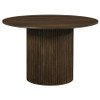 Hamlyn 5-piece Round Wood Dining Set Cream and Walnut / CS-193930WAL-S5B