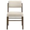 Hamlyn 5-piece Round Wood Dining Set Cream and Walnut / CS-193930WAL-S5B