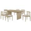 Decker 7-piece 82-inch Rectangular Dining Set Wheat and Natural Oak / CS-193951NAT-S7A