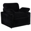 Collins Upholstered Power Recliner Chair Black / CS-610363P