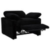 Collins Upholstered Power Recliner Chair Black / CS-610363P
