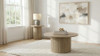 Hamlyn Round Fluted Occasional Side End Table Natural Oak / CS-706497