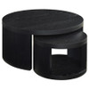Sweeney 2-piece Round Wood Occasional Nesting Table Set Black / CS-722820