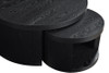 Sweeney 2-piece Round Wood Occasional Nesting Table Set Black / CS-722820