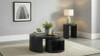 Sweeney 2-piece Round Wood Occasional Nesting Table Set Black / CS-722820