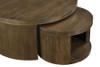 Sweeney 2-piece Round Wood Occasional Nesting Table Set Dark Walnut / CS-722830