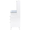 Souza 5-Drawer Makeup Vanity Table With LED Mirror White High Gloss / CS-930282