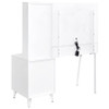 Souza 5-Drawer Makeup Vanity Table With LED Mirror White High Gloss / CS-930282