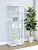Delphinium 4-Shelf Clear Glass Curio Display Cabinet White / CS-950170WHT