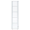 Delphinium 4-Shelf Clear Glass Curio Display Cabinet White / CS-950170WHT