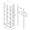Delphinium 4-Shelf Clear Glass Curio Display Cabinet White / CS-950170WHT
