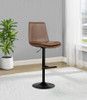 Eldridge Faux Leather Upholstered Adjustable Bar Stool Coffee / CS-182957