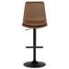Eldridge Faux Leather Upholstered Adjustable Bar Stool Coffee / CS-182957
